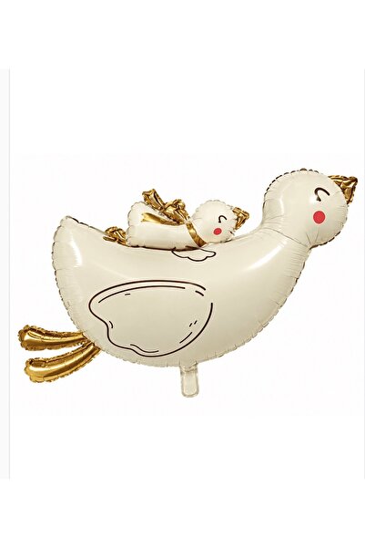 Öztürkpartievi Welcome Baby Baby Shower Themed Mother Baby Bird Foil Balloon
