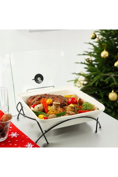 Festa Italia VAS CERAMIC TERMORESISTENT CU ELEMENT DE ÎNCĂLZIRE, 2,3 L, ALB, ...