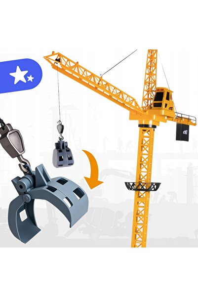 MalPlay MACARA DE CONSTRUCȚII MACARA GIANTICĂ JUCĂRIE CU TELECOMANDĂ RC 128 C...