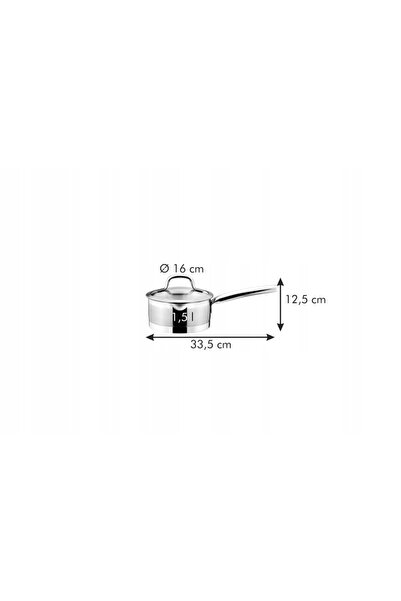 TESCOMA Rondelek PRESIDENT cu capac pentru gătit ø 16 cm, 1.5 l