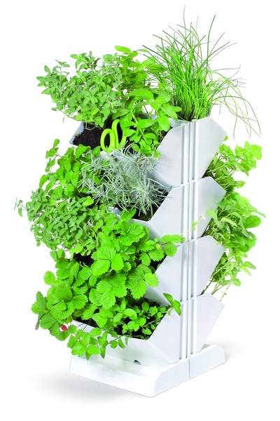 Prosperplast Set mini alb de cascadă suspendată pentru plante de grădină și i...