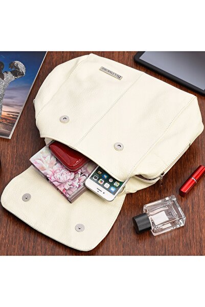 Beltimore Rucsac de damă din piele, cu clapetă, elegant, de mare capacitate.