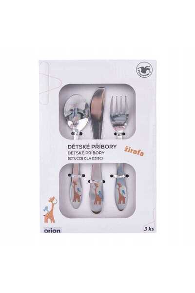 Orion TACÂMURI PENTRU COPII – SET PENTRU COPII DIN OȚEL INOXIDABIL CU GIRAFĂ ...