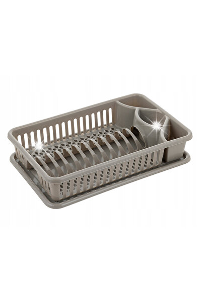 Bentom Scurgător de vase Lux din plastic, gri deschis, pentru bucătărie