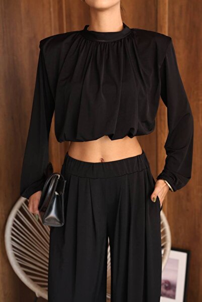 Butik Beyza Σετ μπλούζας με επένδυση και παντελόνι με κορδόνια