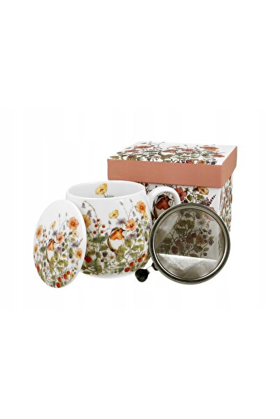 Duo Cana cu infuzor BARYŁKA Păsări sălbatice 430 ml ÎN CUTIE CADOU