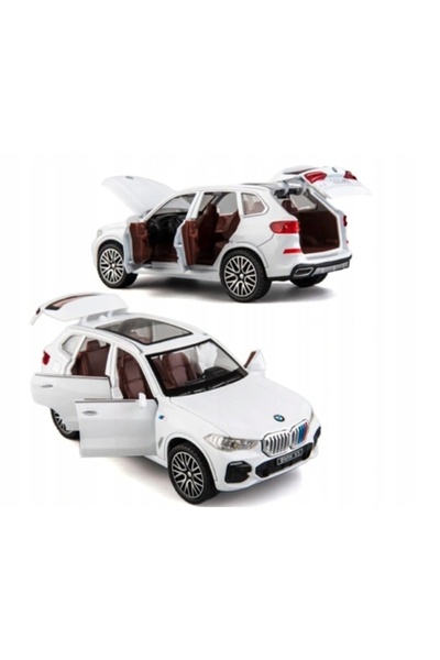 Pan i Pani Gadżet Model auto metalic BMW X5 SUV 1:24 cu sunet și lumină, alb