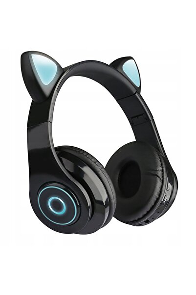 NO BRAND Căști wireless over-ear cu urechi de pisică pentru fete, cu microfon...