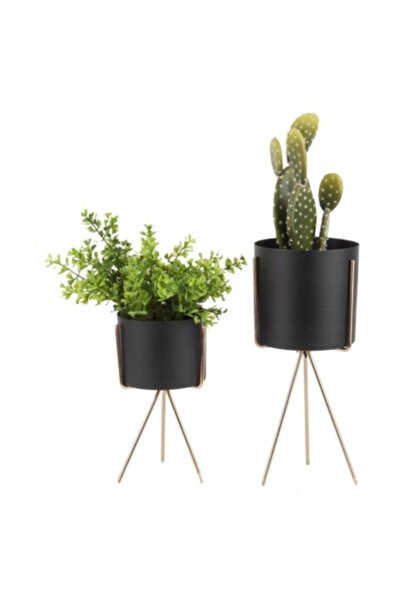 Present Time Set de acoperitoare metalice, ghivece decorative pentru cameră, ...