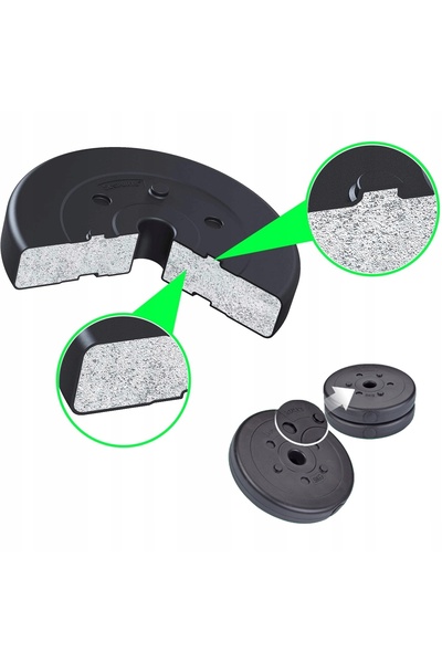 ScSports 4x ÎNCĂRCĂTORI BITUMINOȘI 2.5KG, PLĂCI DE ÎNCĂRCARE 10KG CIRCULARE