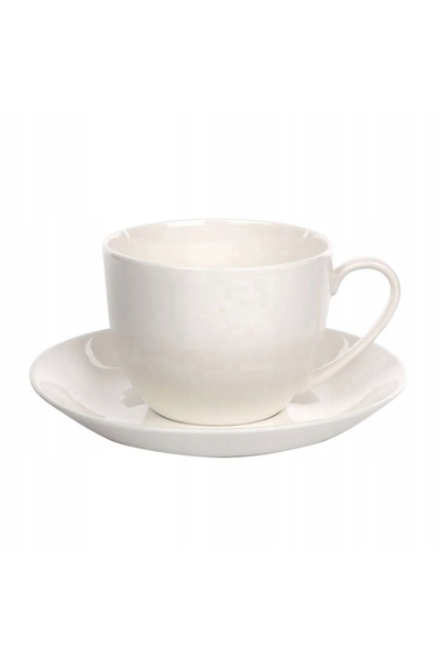 ALTOM DESIGN Set de cafea cu cești și farfurioare, 200 ml, model Bella, pentr...