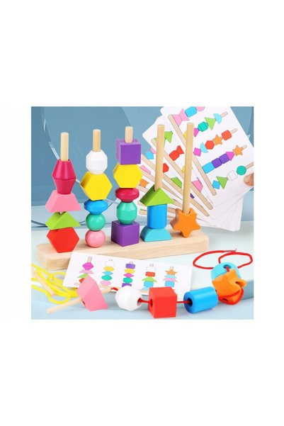 Jokomisiada Cuburi de lemn 25 buc. puzzle educativ ZA4758