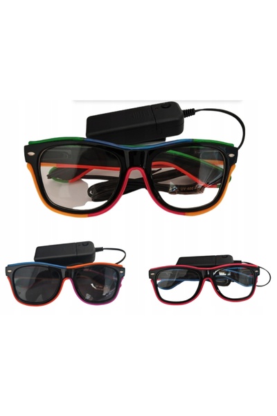 NO BRAND OCHELARI LED CU OBIECTIV OBTURATOR OCHELARI LUMINOSI DE PETRECERE NE...