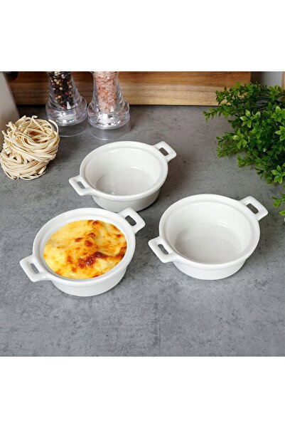 Excellent Houseware KOKILKI VASE DE COPT DIN PORȚELAN ALBE 130ML SET 3 BUCĂȚI