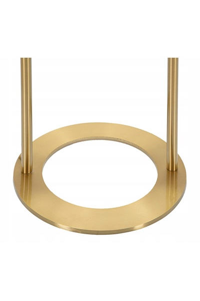 NO BRAND Lampadar înalt de 168 cm pentru living, din metal auriu, cu glob alb.