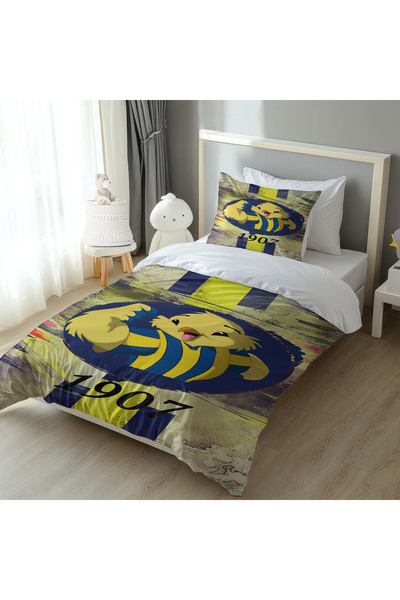 Şen Dekorasyon Mascot Canary Patterned Single Duvet Cover Set
