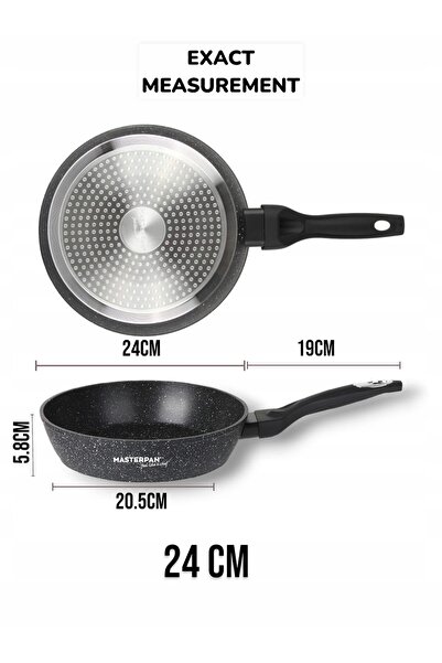 Masterpan PATELNIA CU INDUCTIE, PENTRU ARAGAZ, MARMURĂ, ANTIADERENTĂ, 24CM