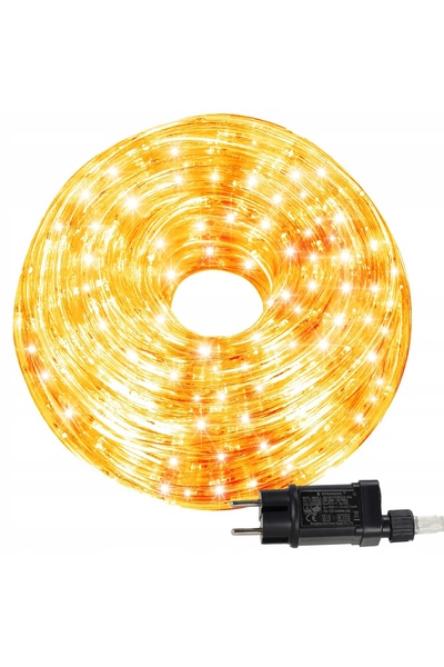 Springos Tub de iluminat exterior cu 480 LED-uri, alb cald, bandă luminoasă d...