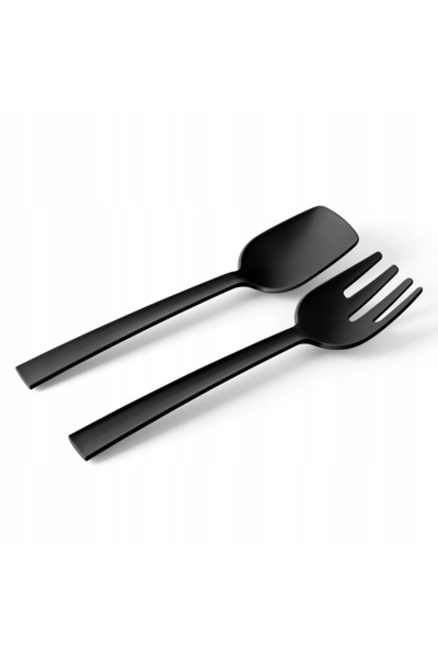 NO BRAND BLIM PLUS POSATE set tacâmuri pentru salată negru