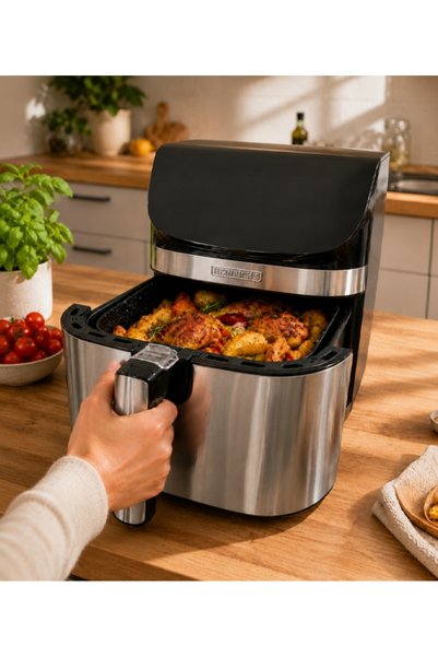 NO BRAND FRITEUZĂ FĂRĂ ULEI AIR FRYER 8 L, PANOU DE COMANDĂ TACTIL DE DIMENSI...