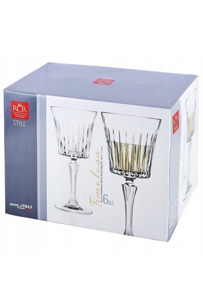 RCR Set de pahare de vin TIMELESS, 230ml, set de 6 bucăți, sticlă de cristal