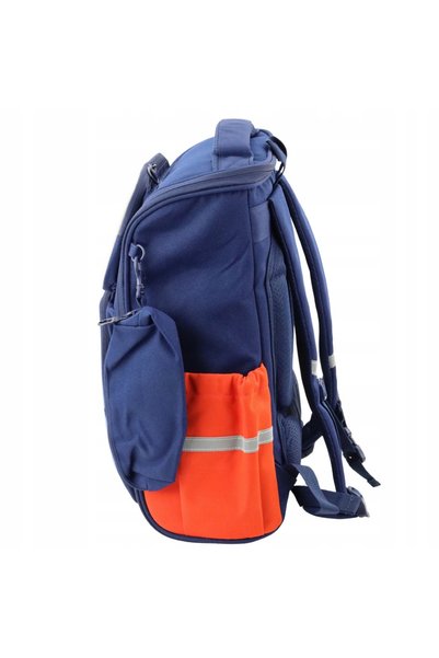 NO BRAND Rucsac școlar cu curea de piept cu dinozaur, albastru marin, 22L
