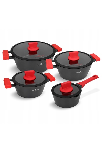 ZWIEGER Set de oale, tigăi și accesorii 23 piese. Obsidian