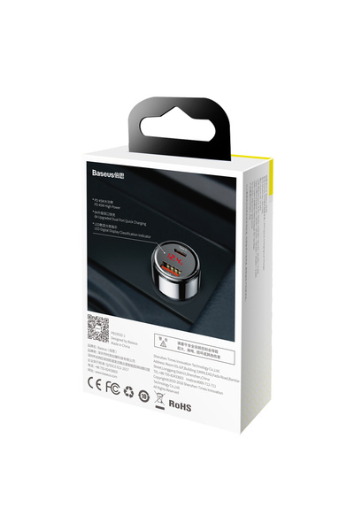 Baseus ÎNCĂRCĂTOR AUTO SERIA MAGIC PPS QC 4.0+ QC3.0 45W 6A NEGRU