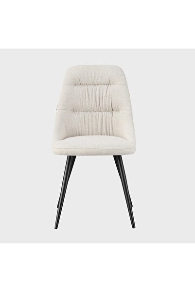 Homla Scaun de dining tapițat retro QUERCIA bej sahara 56x48x85