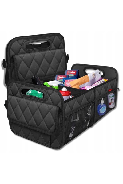 Edibazzar Organizator pliabil, impermeabil, cu buzunare, pentru portbagajul m...