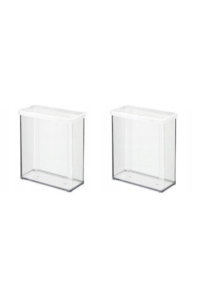 Rotho SET 2x CUTII ORGANIZATOARE PENTRU ALIMENTE ȘI PRODUSE Vrac ALBE 3,2L LOFT