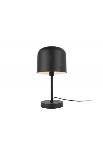NO BRAND Lampă de masă metalică, mică, neagră, pentru birou sau living, Ø 20 cm
