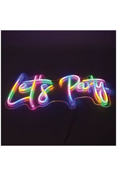 OEM Lampa LED Neon Colorat "Let's Party"" 40x17.5cm"