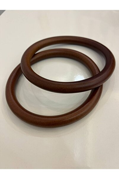Ahşap Çanta Sapı Kahverengi 12cm(2 adet)