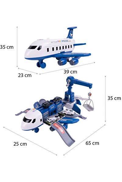 MalPlay AVION INTERACTIV DEMONTABIL MACARA DE PARCARE POLIȚIE JUCĂRIE PENTRU ...