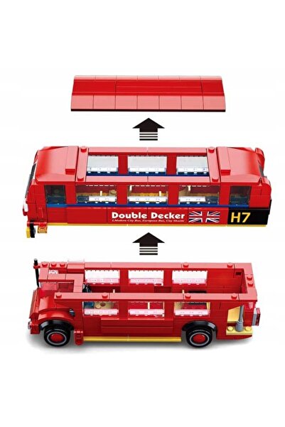 Pan i Pani Gadżet SLUBAN B0708 Autobuz Londonez 382 elemente SET DE CUBURI DE...
