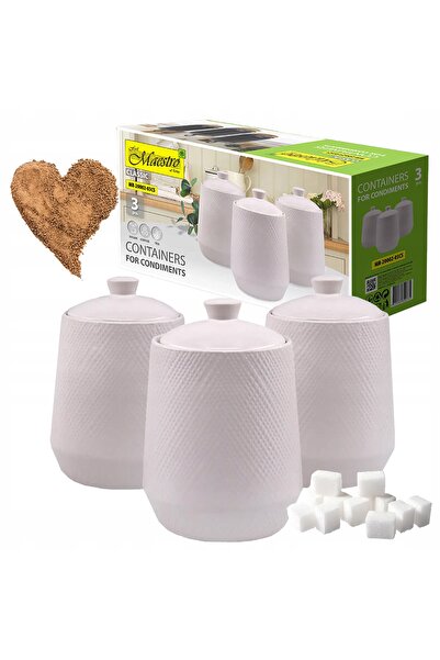 Maestro Set de recipiente ceramice 3 piese 'ALB'
