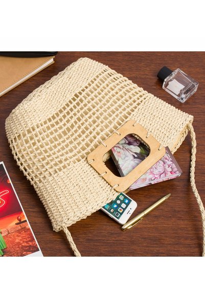 NO BRAND Geantă coș mare, de vară, stil boho, pentru femei, geantă tip poștaș...