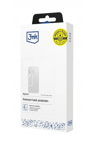 3MK Husă de protecție pentru iPhone 17, compatibilă cu MagSafe, transparentă,...