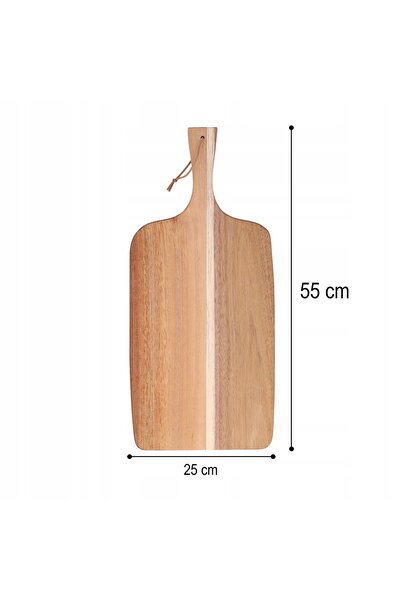 NO BRAND Tocător pentru tăiat legume și pâine 55x25 cm din lemn de salcâm pen...