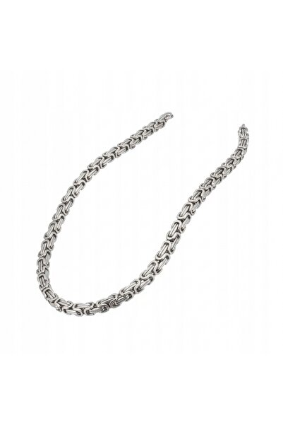 Alviro Colier lanț bărbătesc argintiu, tip regal, 4 mm, 50 cm