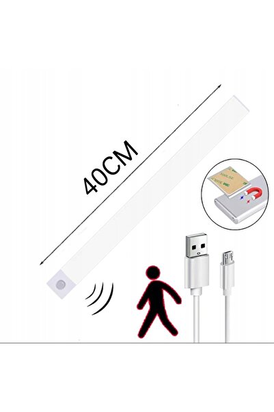 NO BRAND Lumină LED sub dulap cu senzor de mișcare, reîncărcabilă prin USB, c...