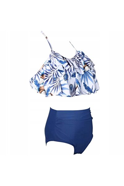 NO BRAND Costum de baie modelator, bikini din două piese, cu talie înaltă, L