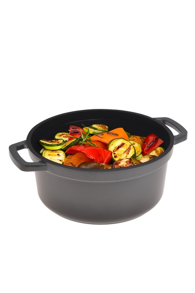 Kamille Vase de gătit tradiționale din aluminiu cu capac, pentru gaz și inducție