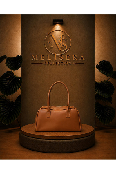 MELİSERA COLLECTION Kadın Taba Renk Fermuarlı Baget El Omuz Çantası