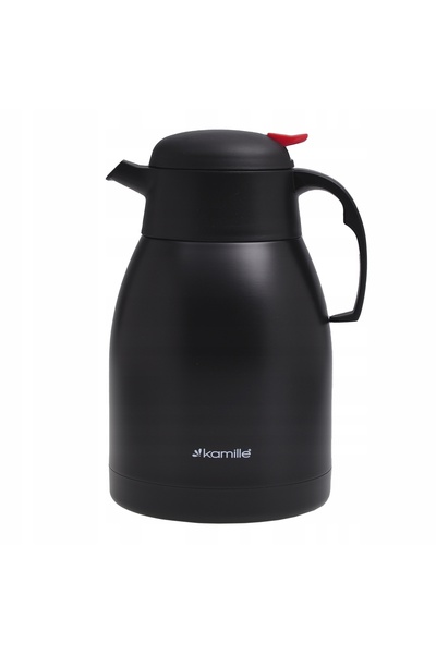 Kamille Termos de conferință, vas din oțel, etanș, pentru cafea, negru, 1,5L