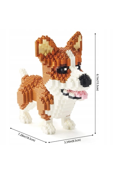 balody BLOCURI CREATIVE, CORGİ DE NISIP, BLOCURI DE CONSTRUIRE, RASE DE CÂINI