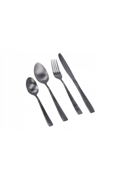 Excellent Houseware SET DE 4 TACAMURI DIN OȚEL INOXIDABIL NEGRU MAT PENTRU 4 ...