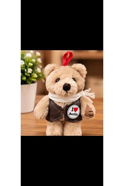 Toys I Love Berlin Kıyafetli Mini Peluş Ayıcık Çanta Süsü Hediyelik Sevimli T...