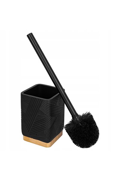 NO BRAND Perie de toaletă neagră cu suport pentru baie